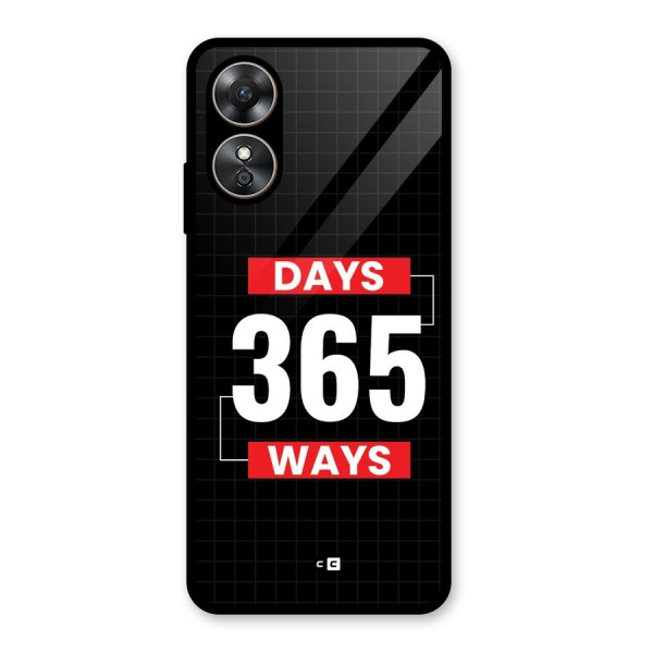 Year Ways Glass Back Case for Oppo A17