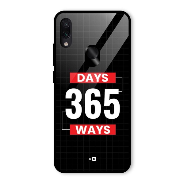 Year Ways Glass Back Case for Redmi Note 7 Pro