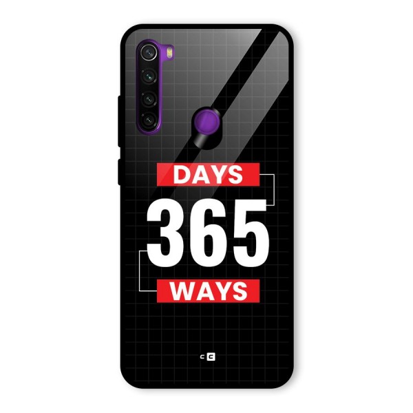 Year Ways Glass Back Case for Redmi Note 8