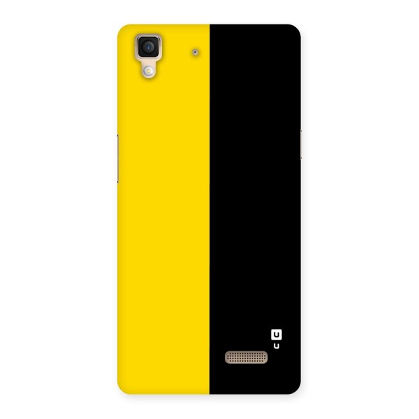 Yellow Black Super Minimalistic Back Case for Oppo R7