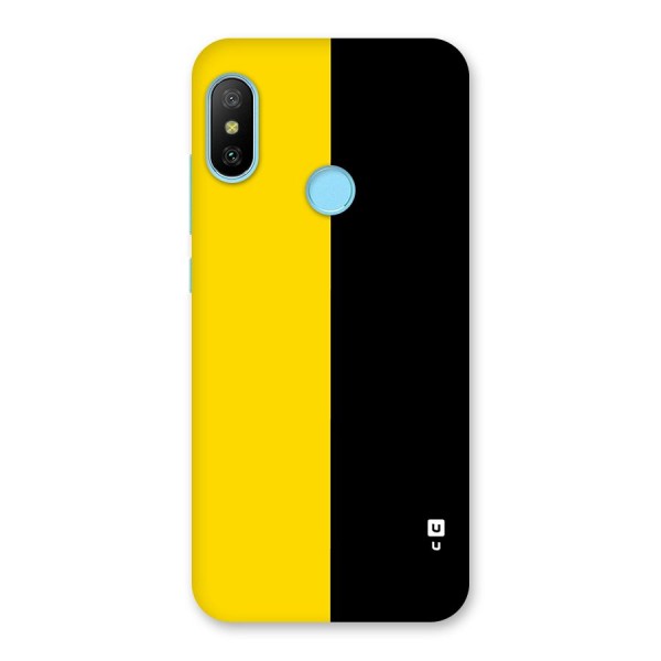 Yellow Black Super Minimalistic Back Case for Redmi 6 Pro