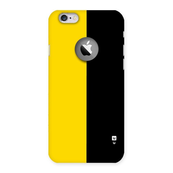 Yellow Black Super Minimalistic Back Case for iPhone 6 Logo Cut