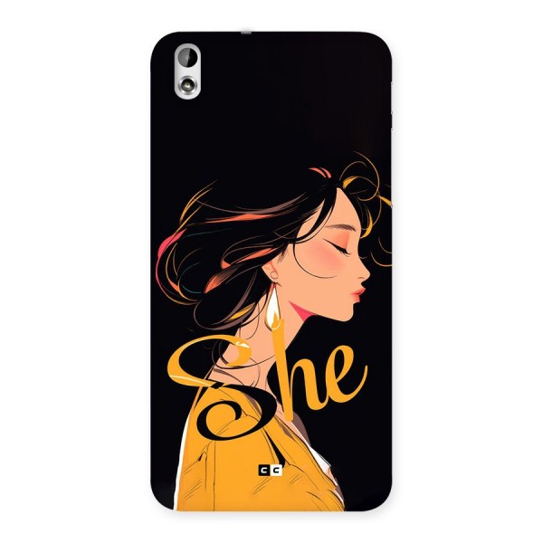 Yellow Lady Back Case for Desire 816