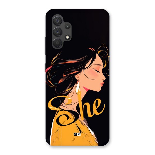 Yellow Lady Back Case for Galaxy A32