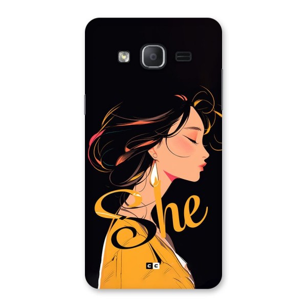 Yellow Lady Back Case for Galaxy On7 Pro