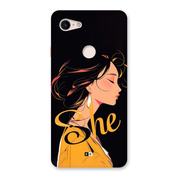 Yellow Lady Back Case for Google Pixel 3 XL