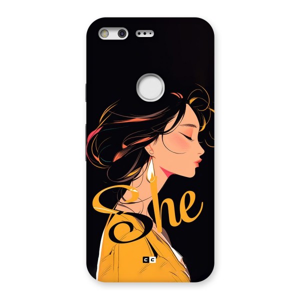 Yellow Lady Back Case for Google Pixel XL