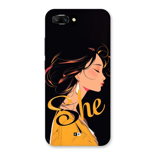 Yellow Lady Back Case for Honor 10