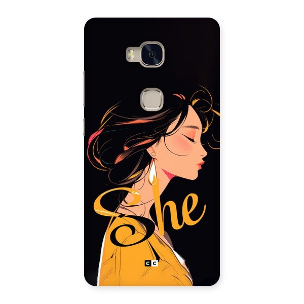 Yellow Lady Back Case for Honor 5X