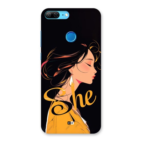 Yellow Lady Back Case for Honor 9 Lite