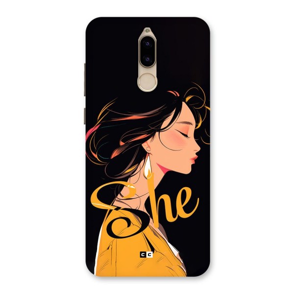 Yellow Lady Back Case for Honor 9i