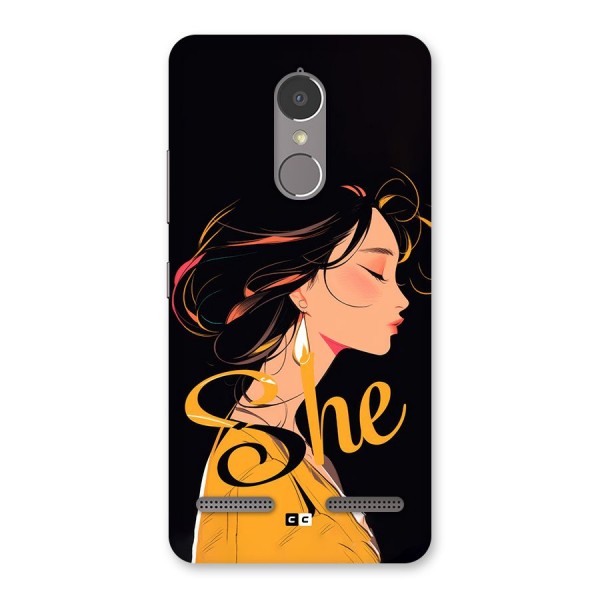 Yellow Lady Back Case for Lenovo K6 Power