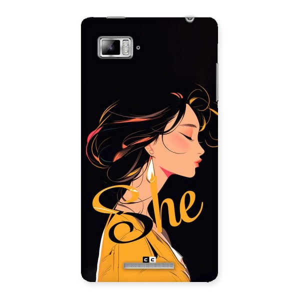 Yellow Lady Back Case for Lenovo Vibe Z K910
