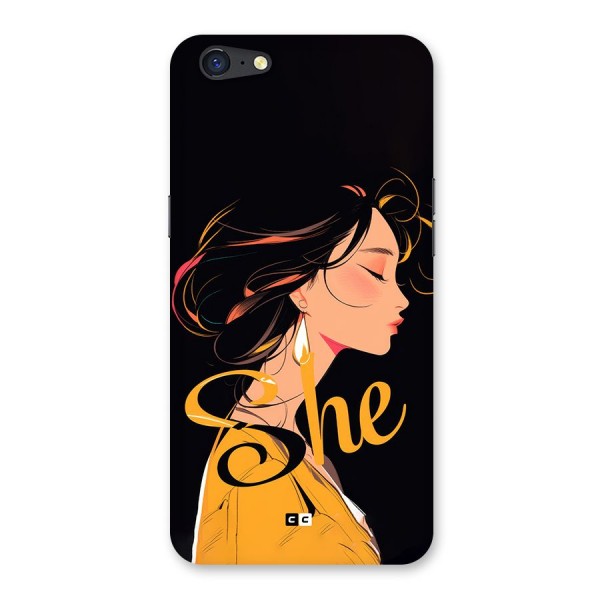 Yellow Lady Back Case for Oppo A71