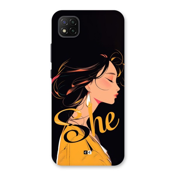 Yellow Lady Back Case for Poco C3