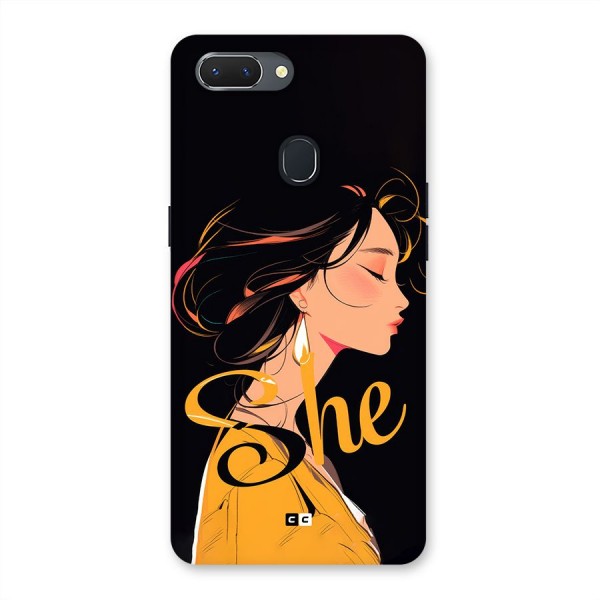 Yellow Lady Back Case for Realme 2