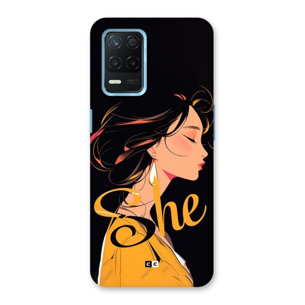 Yellow Lady Back Case for Realme Narzo 30 5G
