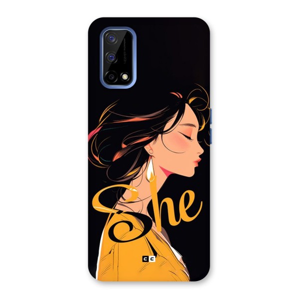 Yellow Lady Back Case for Realme Narzo 30 Pro