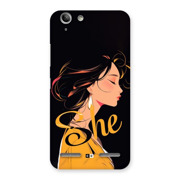 Yellow Lady Back Case for Vibe K5