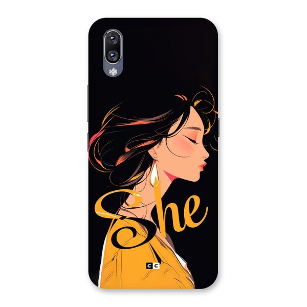 Yellow Lady Back Case for Vivo NEX