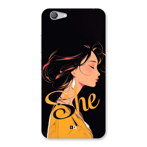 Yellow Lady Back Case for Vivo Y53