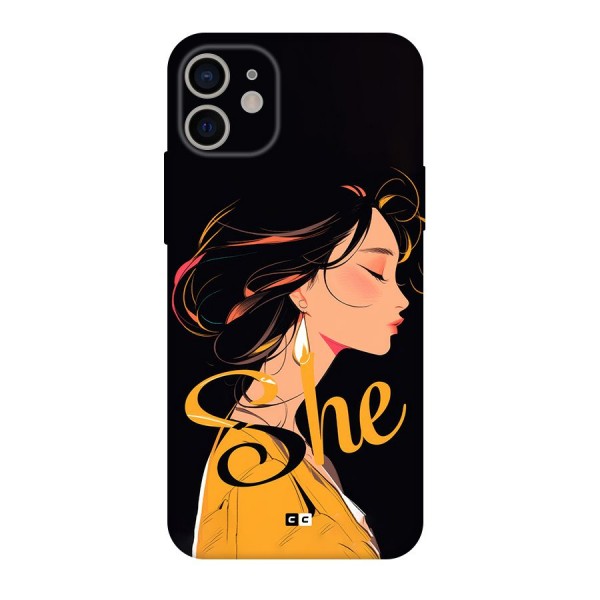 Yellow Lady Back Case for iPhone 11