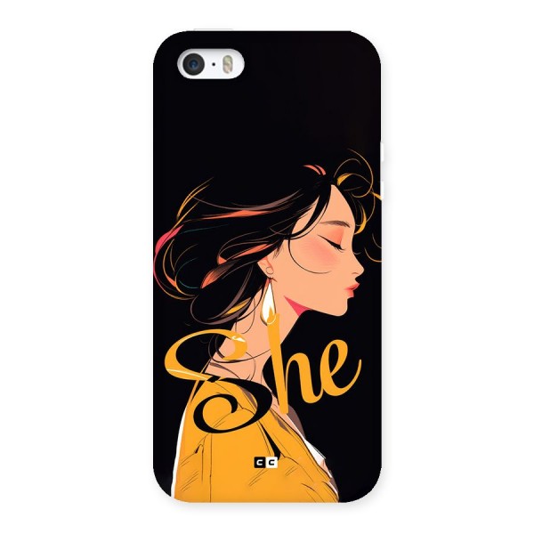 Yellow Lady Back Case for iPhone SE 2016