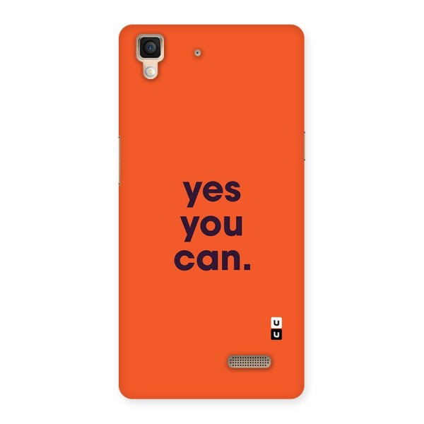 Yes You Can Minimal Typography Back Case for Oppo R7