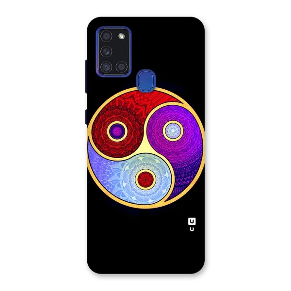 Yin Yang Mandala Design Back Case for Galaxy A21s