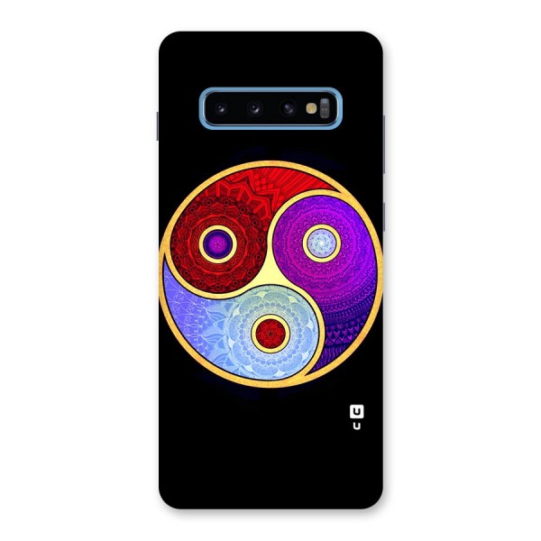 Yin Yang Mandala Design Back Case for Galaxy S10 Plus