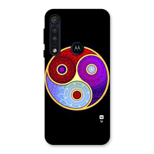 Yin Yang Mandala Design Back Case for Motorola One Macro