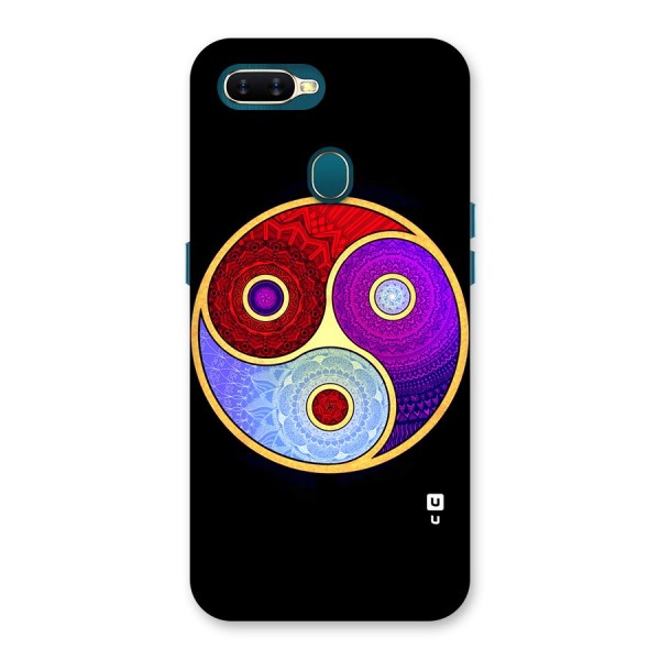 Yin Yang Mandala Design Back Case for Oppo A7