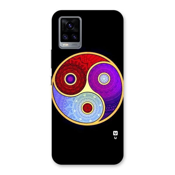 Yin Yang Mandala Design Back Case for Vivo V20