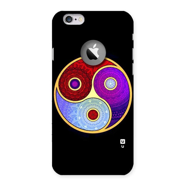 Yin Yang Mandala Design Back Case for iPhone 6 Logo Cut