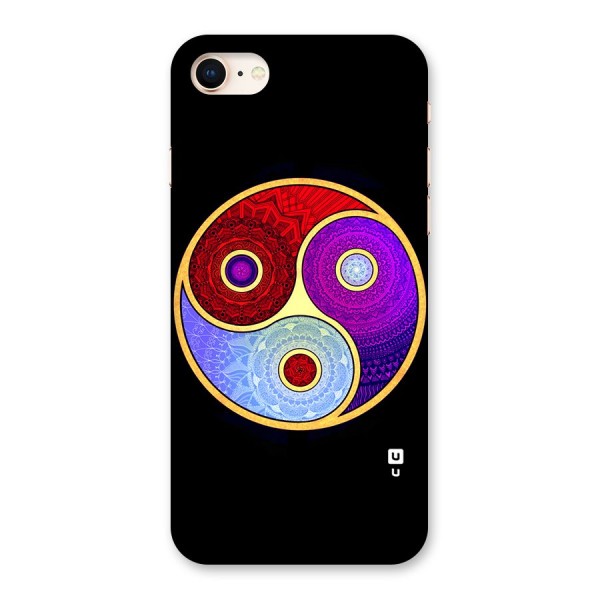 Yin Yang Mandala Design Back Case for iPhone 8