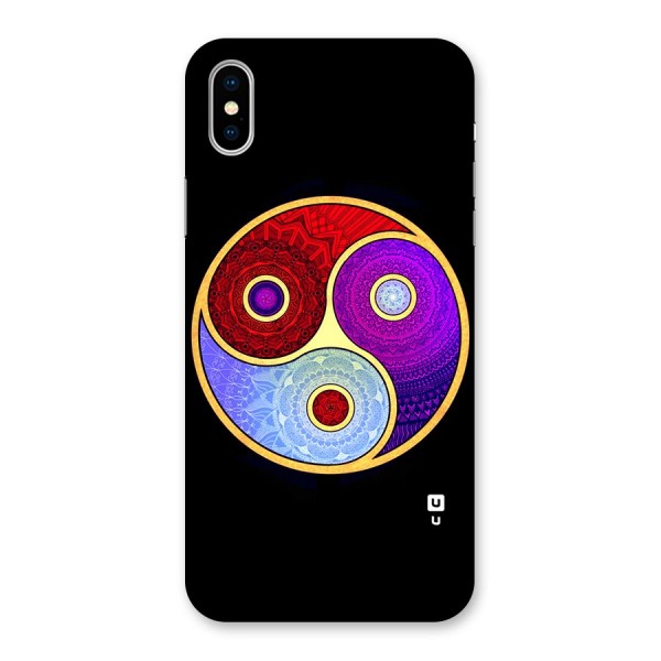 Yin Yang Mandala Design Back Case for iPhone X