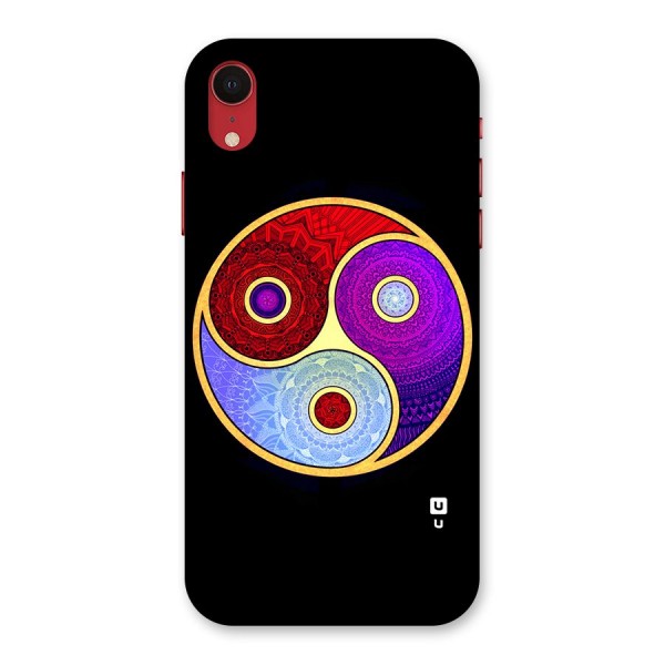 Yin Yang Mandala Design Back Case for iPhone XR