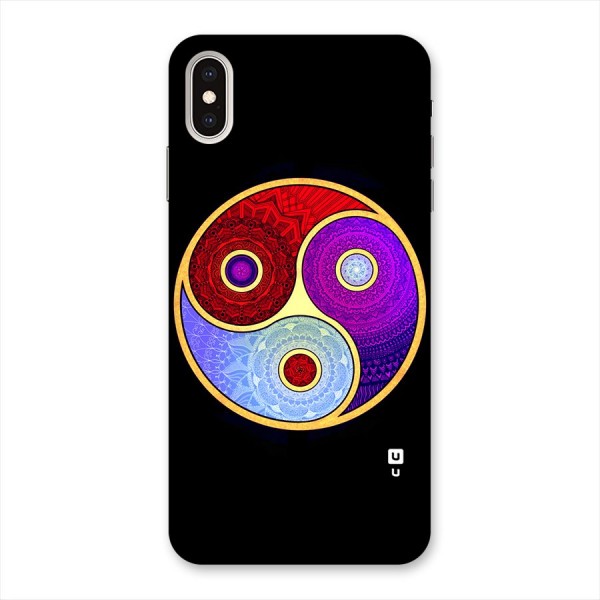 Yin Yang Mandala Design Back Case for iPhone XS Max