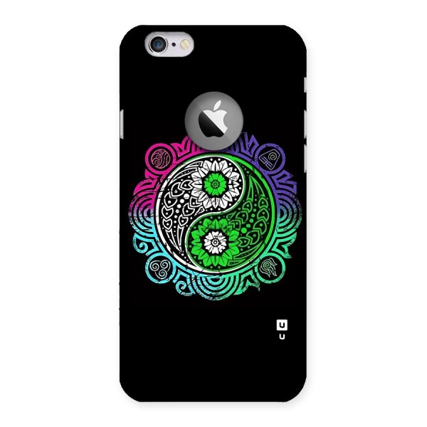 Yin and Yang Colorful Mandala Back Case for iPhone 6 Logo Cut