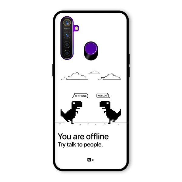 You Are Offline Glass Back Case for Realme 5 Pro