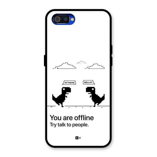 You Are Offline Glass Back Case for Realme C2