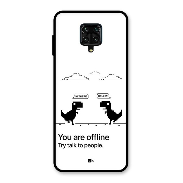 You Are Offline Glass Back Case for Redmi Note 9 Pro Max