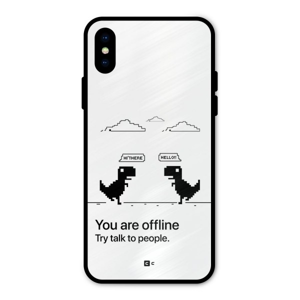 You Are Offline Metal Back Case for iPhone XS