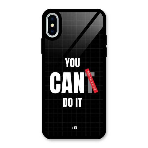 You Can Do It Glass Back Case for iPhone XS