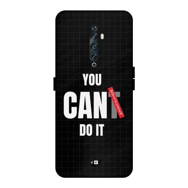 You Can Do It Metal Back Case for Oppo Reno2 F