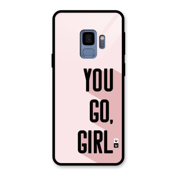 You Go Girl Shadow Glass Back Case for Galaxy S9