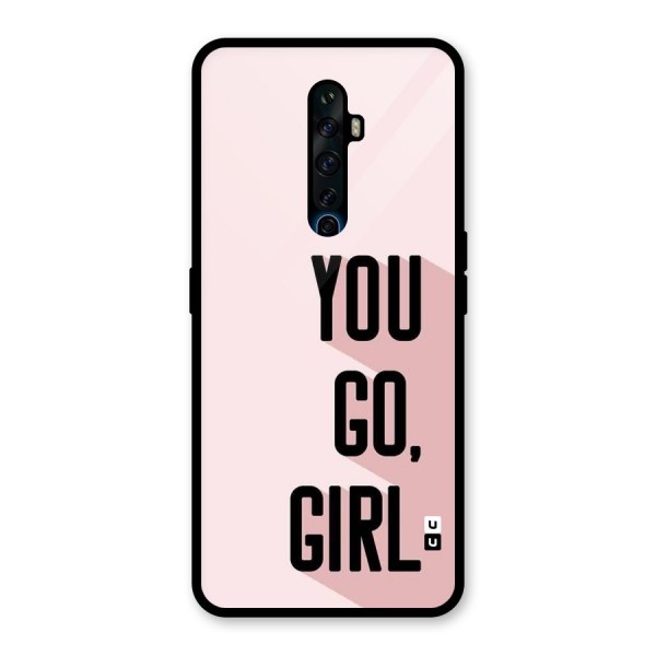 You Go Girl Shadow Glass Back Case for Oppo Reno2 F