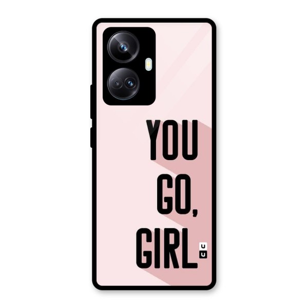 You Go Girl Shadow Glass Back Case for Realme 10 Pro Plus