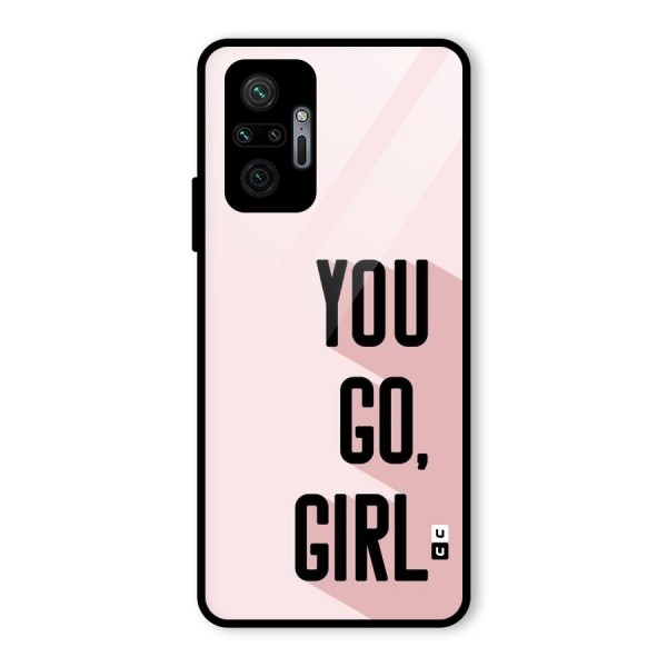 You Go Girl Shadow Glass Back Case for Redmi Note 10 Pro Max