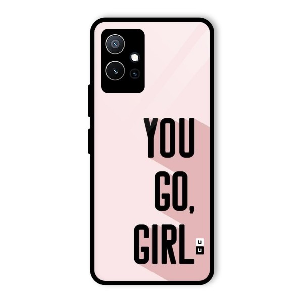 You Go Girl Shadow Glass Back Case for Vivo iQOO Z6